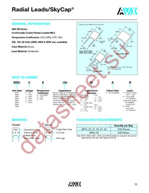 SR071A100JAATR2 datasheet  